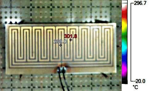 高溫運行后的加熱器視圖